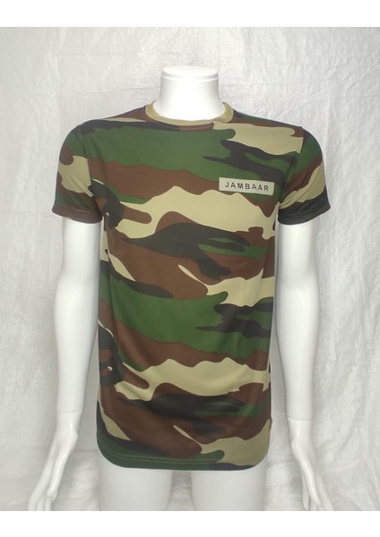 Yakasız Kısa Kol T-Shirt Jambar