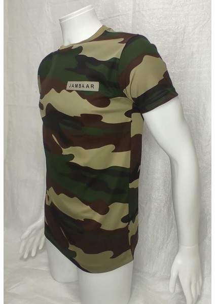 Yakasız Kısa Kol T-Shirt Jambar