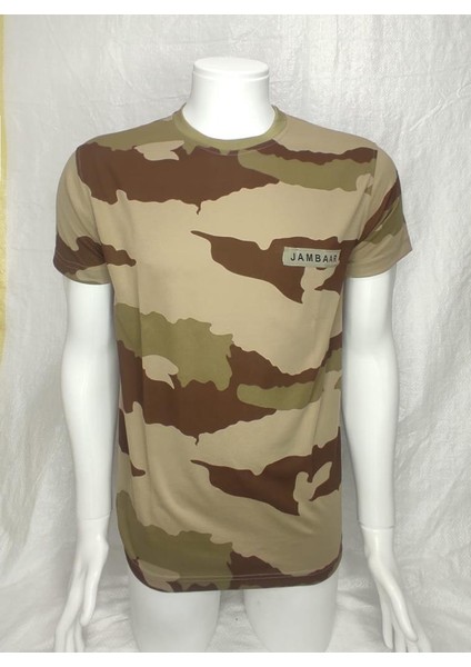 Yakasız Kısa Kol T-Shirt Jambar