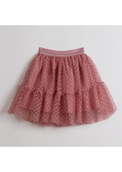 Kız Çocuk Pudra Pembe Tül Etek