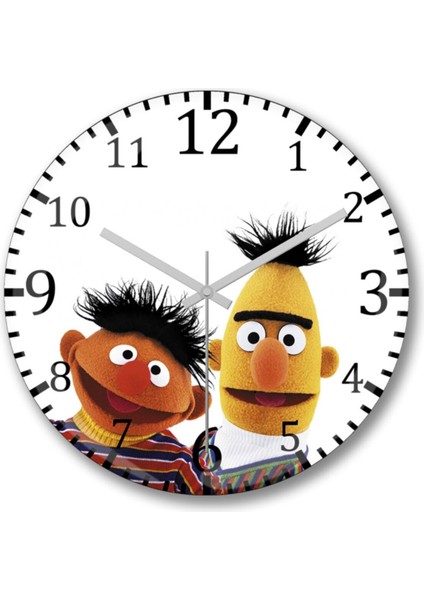 Turuncu modern duvar saati, 30x30 cm, cam yüzey, sevimli ve şık tasarım