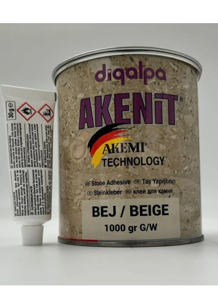 Akenit Mastik Bej 1kg Set