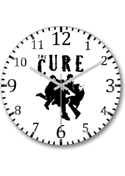 Modern 30x30 cm beyaz bombeli cam duvar saati, şık ve şık tasarım.