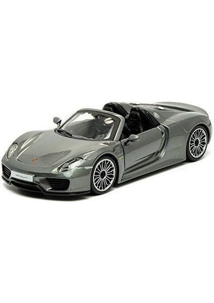 Burago 1:24 Porsche 918 Spyder Model Araba Gri 1/24 Ölçekli Model