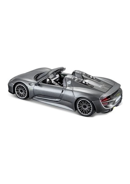 Burago 1:24 Porsche 918 Spyder Model Araba Gri 1/24 Ölçekli Model