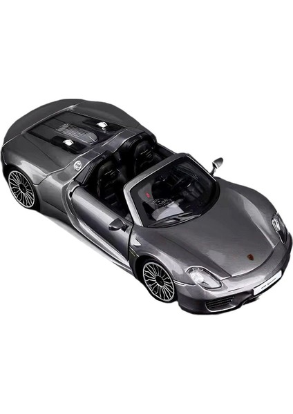 Burago 1:24 Porsche 918 Spyder Model Araba Gri 1/24 Ölçekli Model