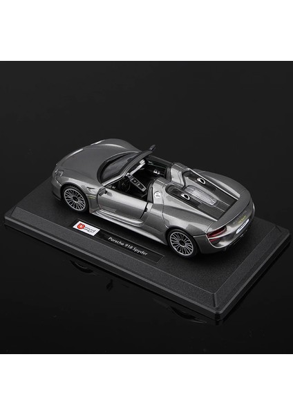 Burago 1:24 Porsche 918 Spyder Model Araba Gri 1/24 Ölçekli Model