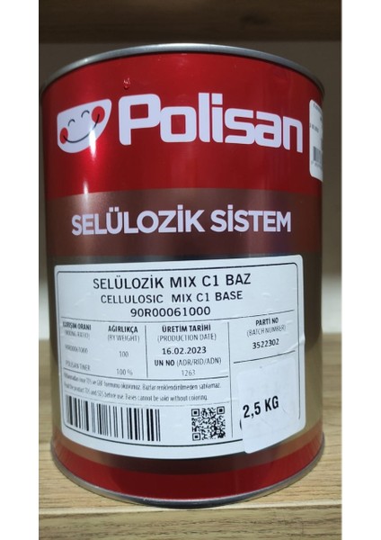 Polisan Selülozik Boya Ral 7004 Duman 2,5 kg
