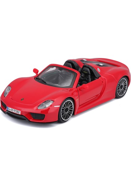 Burago Porsche 918 Spyder Model Araba 1/24 Ölçekli Model Kırmızı