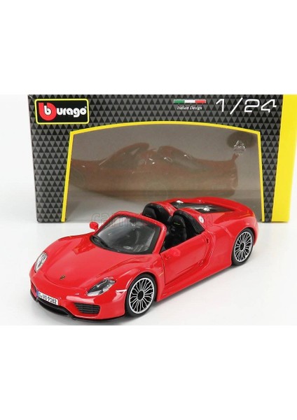 Burago Porsche 918 Spyder Model Araba 1/24 Ölçekli Model Kırmızı