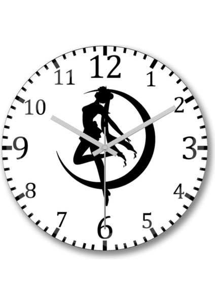 Modern temalı, 30x30 cm gerçek cam duvar saati, beyaz renkli, şık ve zarif tasarım