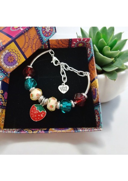 Tasarım Çelik Charm Bileklik-Yeşim Serisi