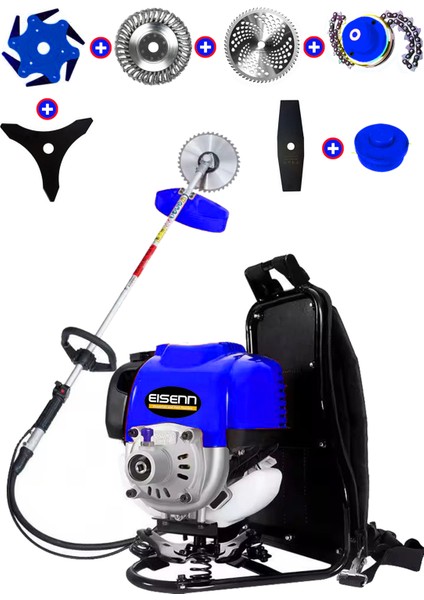 Alman Efr 691 7 In 1 Sırt Tipi Benzinli Motorlu Ot Çalı Tırpanı Çim Biçme Makinesi Çelik Fırça