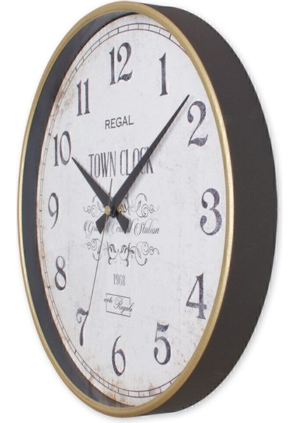 Kahverengi Yuvarlak Plastik Duvar Saati, Modern ve Şık Tasarım fiyatları