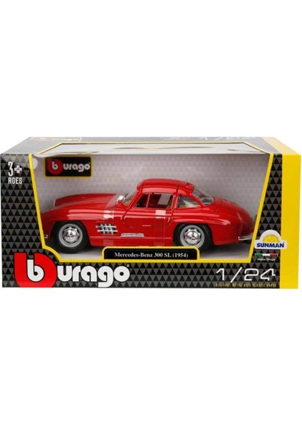 Burago Mercedes-Benz 300 Sl 1954 Model Klasik Araba 1/24 Ölçek - Kırmızı indirimleri