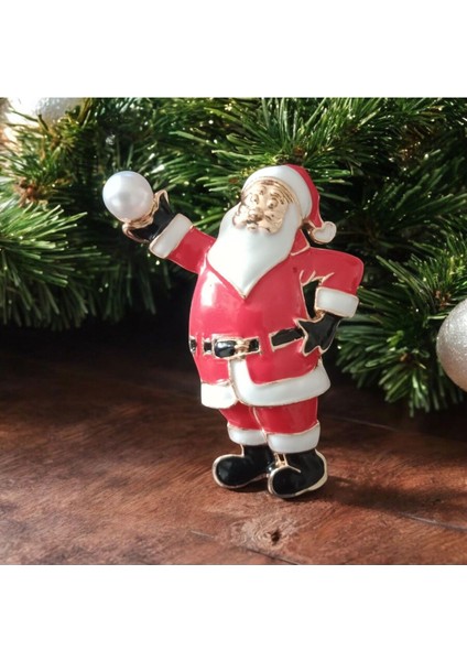 Sevimli Noel Baba Broş