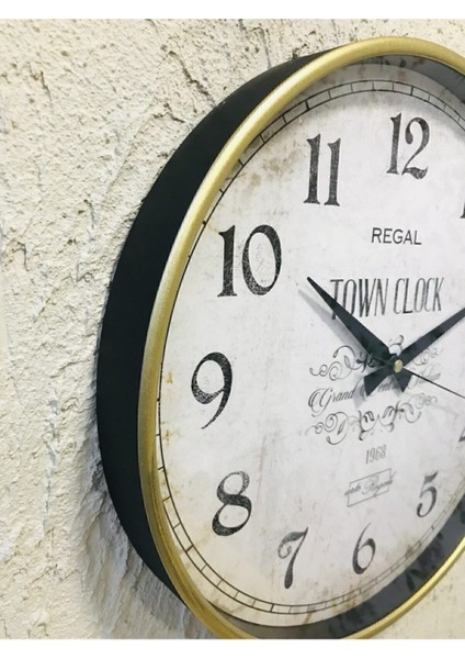 Kahverengi Yuvarlak Plastik Duvar Saati, Modern ve Şık Tasarım modelleri