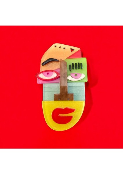 Modern Tasarım Mask Broş