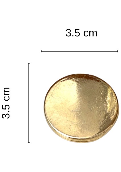 Metal Yuvarlak Broş