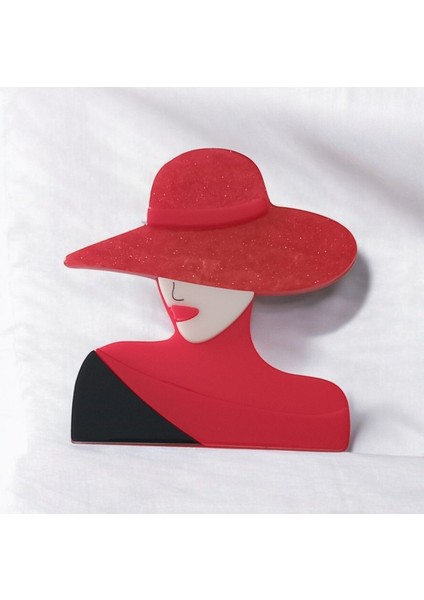 Kırmızı Şapkalı Modacı Broş