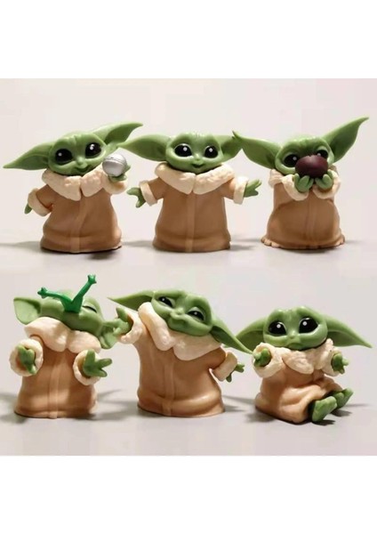 Baby Yoda 6'lı Figür Set Baby Yoda Biblo Set fiyatları
