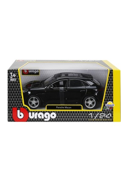 Burago 1:24 Ölçekli Porsche Macan Model Araba Siyah