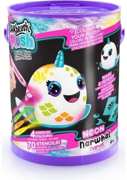 Oyuncak Airbrush Plush Squishy Peluş Neon 55230 Narwhal fırsatları