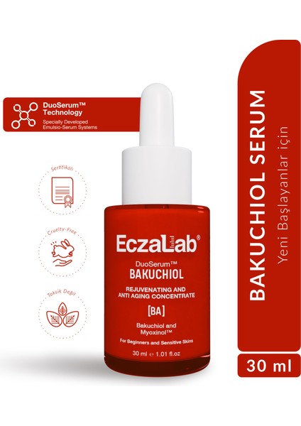 Renewage Bakuchiol (%1) Duoserum® | Hassas Ciltler için Bitkisel Retinol Alternatifi | Gece Onarım Cilt Serumu