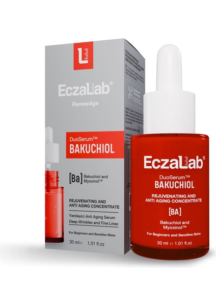 Renewage Bakuchiol (%1) Duoserum® | Hassas Ciltler için Bitkisel Retinol Alternatifi | Gece Onarım Cilt Serumu