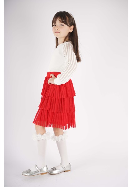 23 Nisan 29 Ekim Konsept Kol Tül Detaylı Kat Kat Tütü Etekli Takım fiyatları