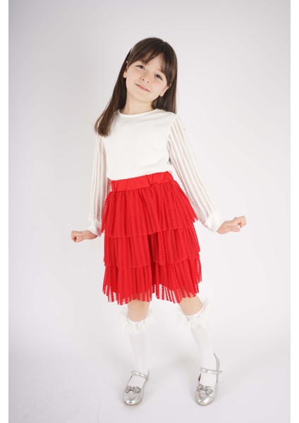 23 Nisan 29 Ekim Konsept Kol Tül Detaylı Kat Kat Tütü Etekli Takım indirimleri