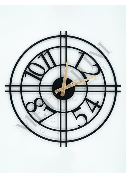 Modern mat siyah metal duvar saati, 60x60cm, şık ve sessiz tasarım fiyatları