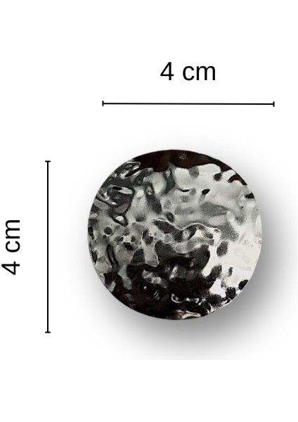 Metal Yuvarlak Form Broş