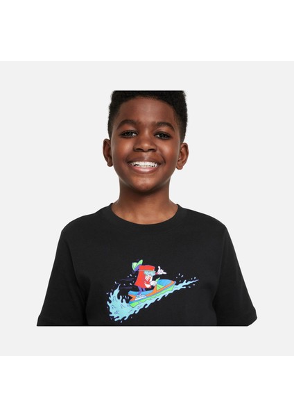 Sportswear Boxy 1 Graphic Sleeve Spor Çocuk T-Shirt