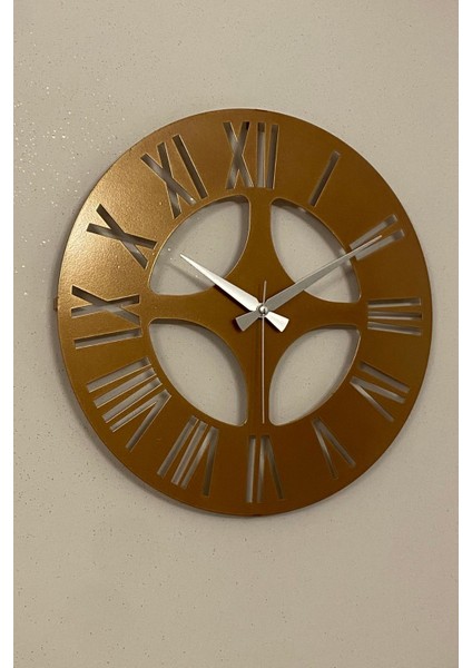 Modern metal duvar saati, 40x40 cm, bakır renk, şık ve sessiz mekanizma ile tarzınızı tamamlar fiyatları