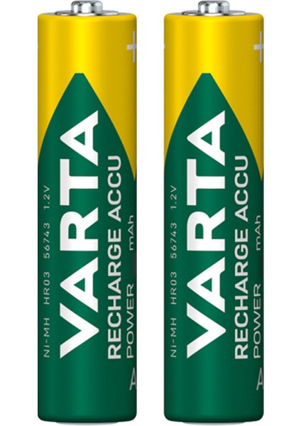 Varta Nı-Mh 1.2V 800 Mah HR03 Aaa Şarjlı 2li Ince Kalem Pil GO506089MT-7975