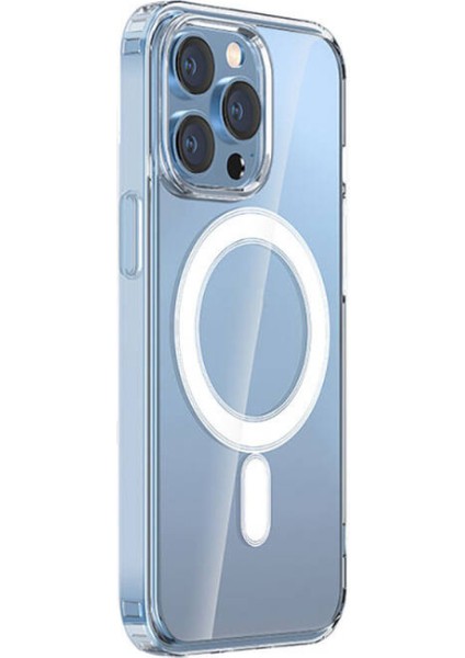 iPhone 14 Pro Max Uyumlu Magsafe Wireless Şarj Özellikli Şeffaf Embos Kılıf