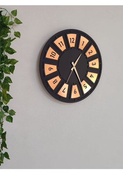 Modern altın renkli 30x30 cm MDF yaldız duvar saati fiyatları