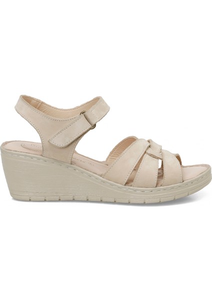 161886.Z5FX Bej Kadın Comfort Sandalet