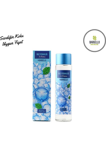 Buz Ferahlığı 180 ml Cam Dökme Kolonya Edc -Bes
