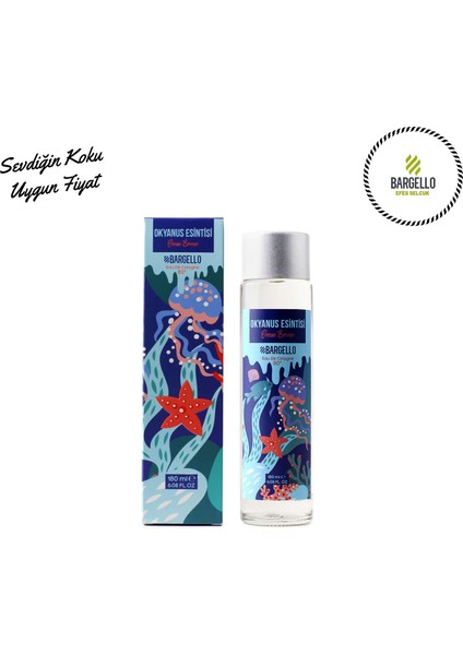 Okyanus Esintisi 180 ml Cam Dökme Kolonya Edc -Bes