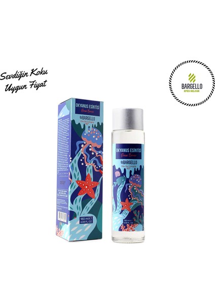 Okyanus Esintisi 180 ml Cam Dökme Kolonya Edc -Bes