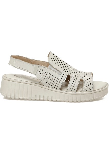 166225.Z5FX Krem Kadın Comfort Sandalet