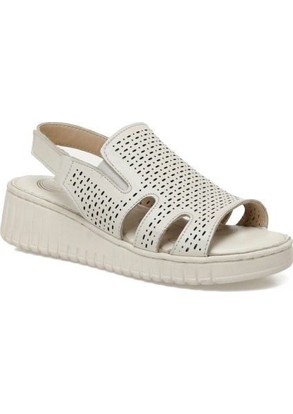 166225.Z5FX Krem Kadın Comfort Sandalet