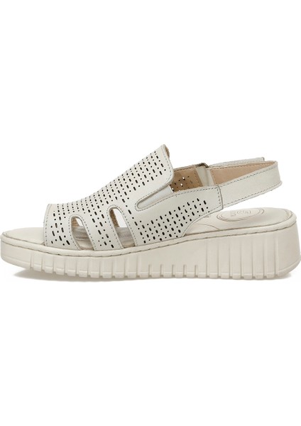 166225.Z5FX Krem Kadın Comfort Sandalet