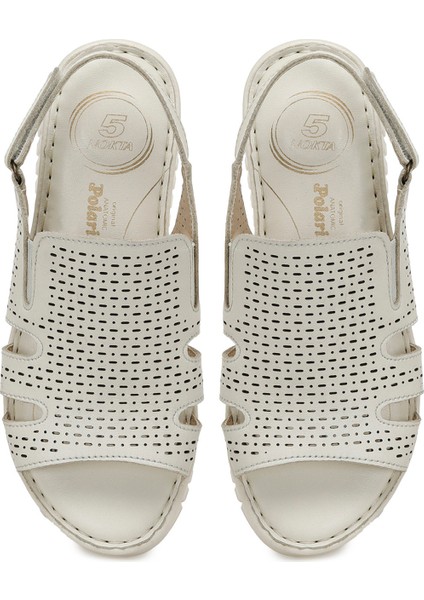 166225.Z5FX Krem Kadın Comfort Sandalet