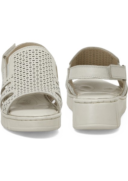 166225.Z5FX Krem Kadın Comfort Sandalet