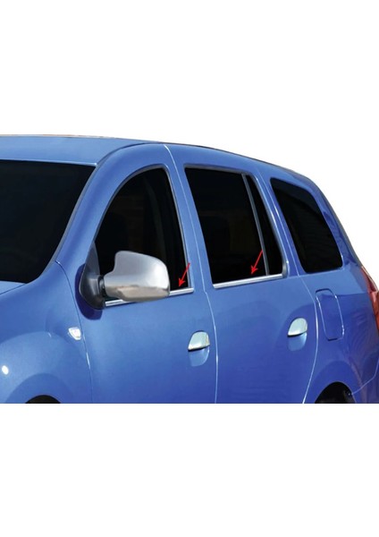 Dacia Logan Mcv Uyumlu Krom Cam Çıtası 4 Parça P.çelik 2013 ve Üzeri