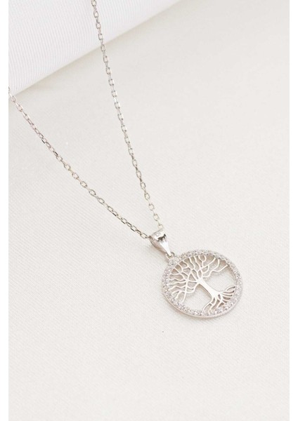 925 Ayar Gümüş Şık Tasarım Hayat Ağacı Kadın Kolye fırsatları