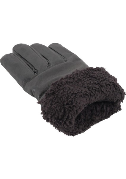 Erkek Deri Eldiven - Içi Peluşlu - Savex - Siyah - 137-E